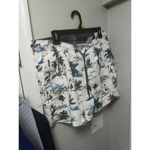 H&M Mens Swim Trunks Shorts Size XL Beach Themed Tropical Vacation Palm Tree New